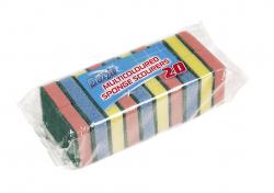 Duzzit Multicoloured Sponge Scourers 20 Pack