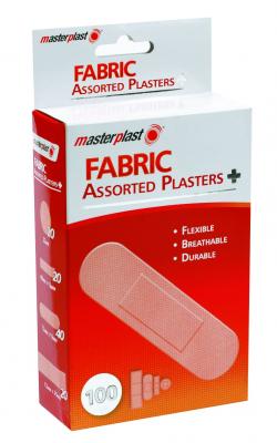 Fabric Plasters Assorted 100 Pack