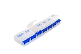 Flip Up Push Button Pill Box AM - PM One Weekly Tablet Tray