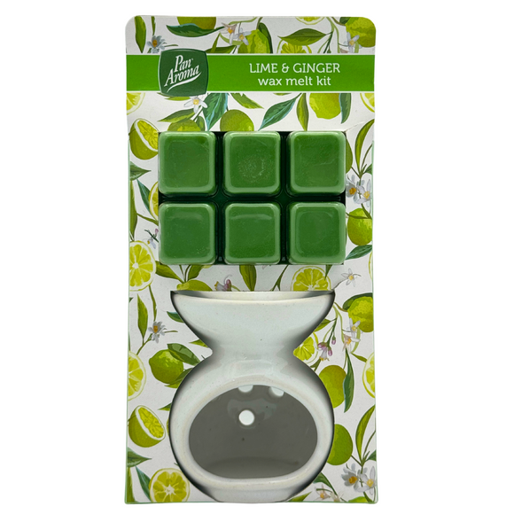 6 Piece Wax Burner Set - Lime & Ginger