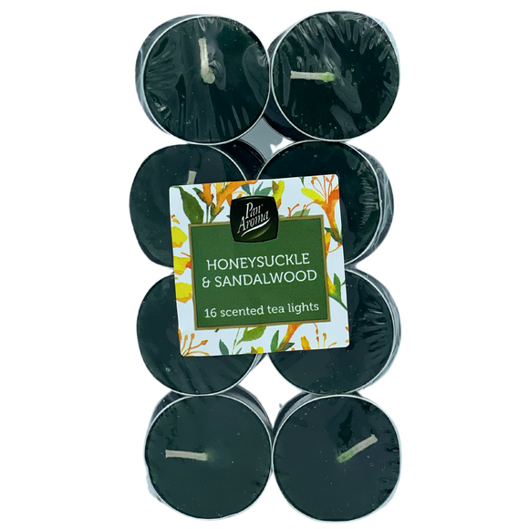 Honeysuckle & Sandalwood Scented Tea Lights 16 Pack
