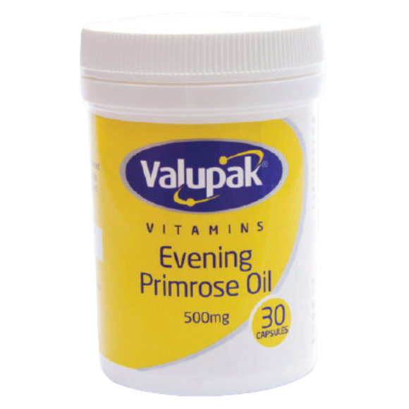 Valupak Evening Primrose Oil 500mg Capsules 30