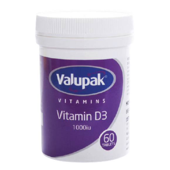 Valupak Vitamin D3 1000iu Tablets 60