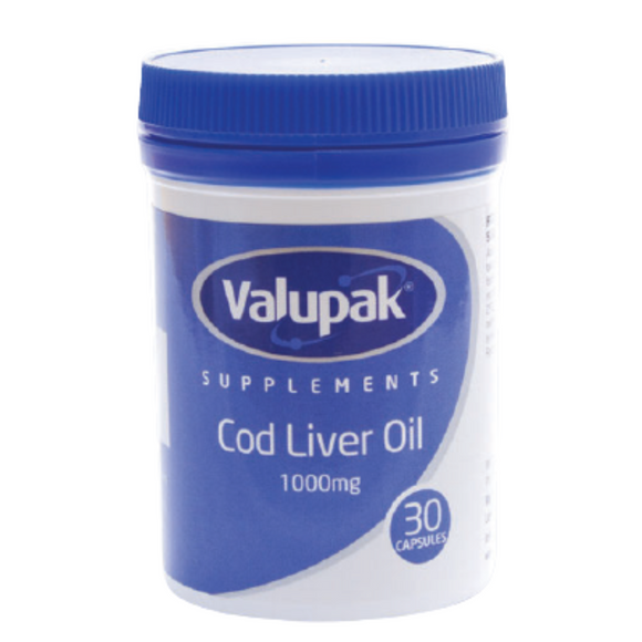 Valupak Cod Liver Oil 1000mg Capsules 30