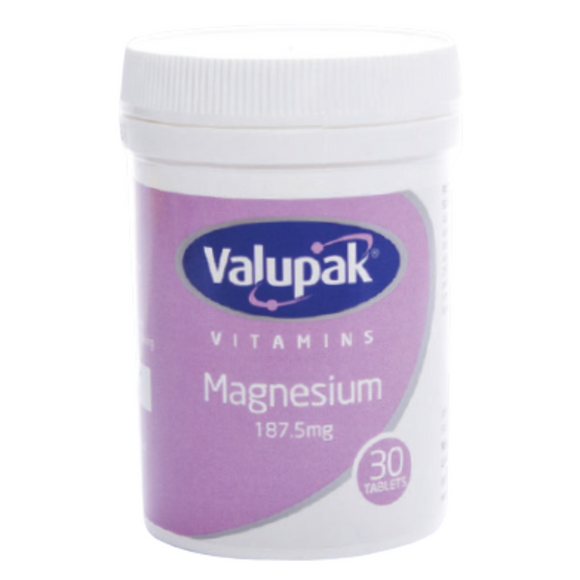 Valupak Magnesium 187.5mg Tablets 30