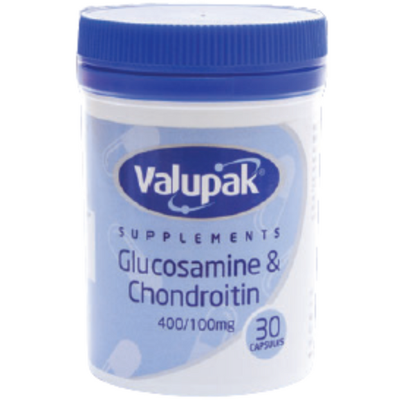 Valupak Glucosamine & Chondroitin 400/100mg Caps 30