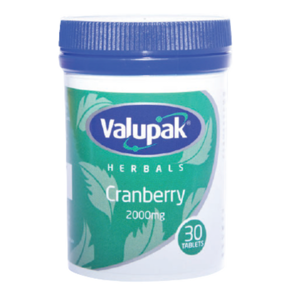 Valupak Cranberry 2000mg Tablets 30