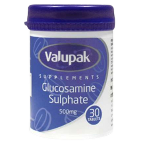 Valupak Glucosamine Sulphate 500mg Tablets 30