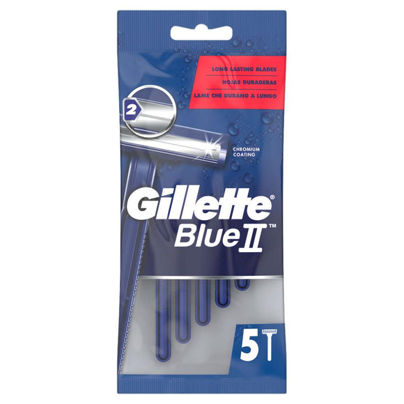 Gillette Blue 2 Classic Fixed Razors - 5 Pack