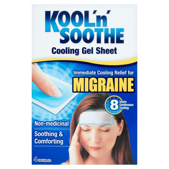 Kool 'n' Soothe Migraine Cooling Gel Sheet - 4 Sheets