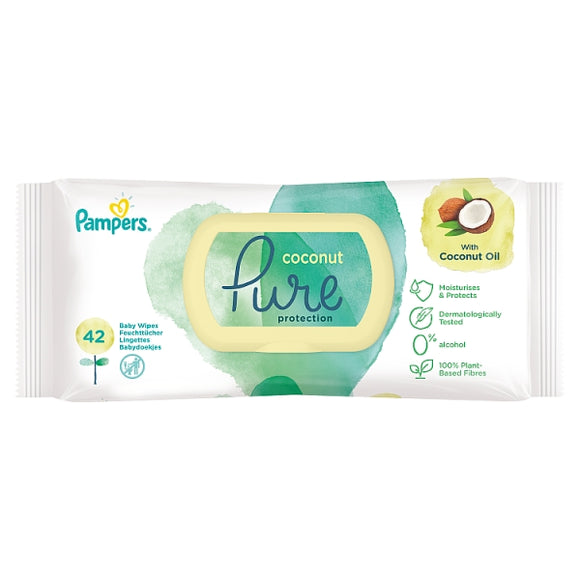 Pampers Aqua Pure Coconut Sensitive Wipes - 42 Wipes