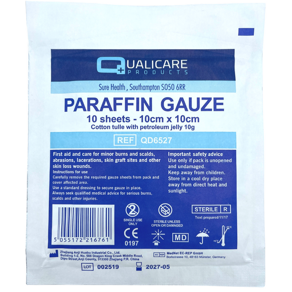 Paraffin Dressing 10cm X 10cm
